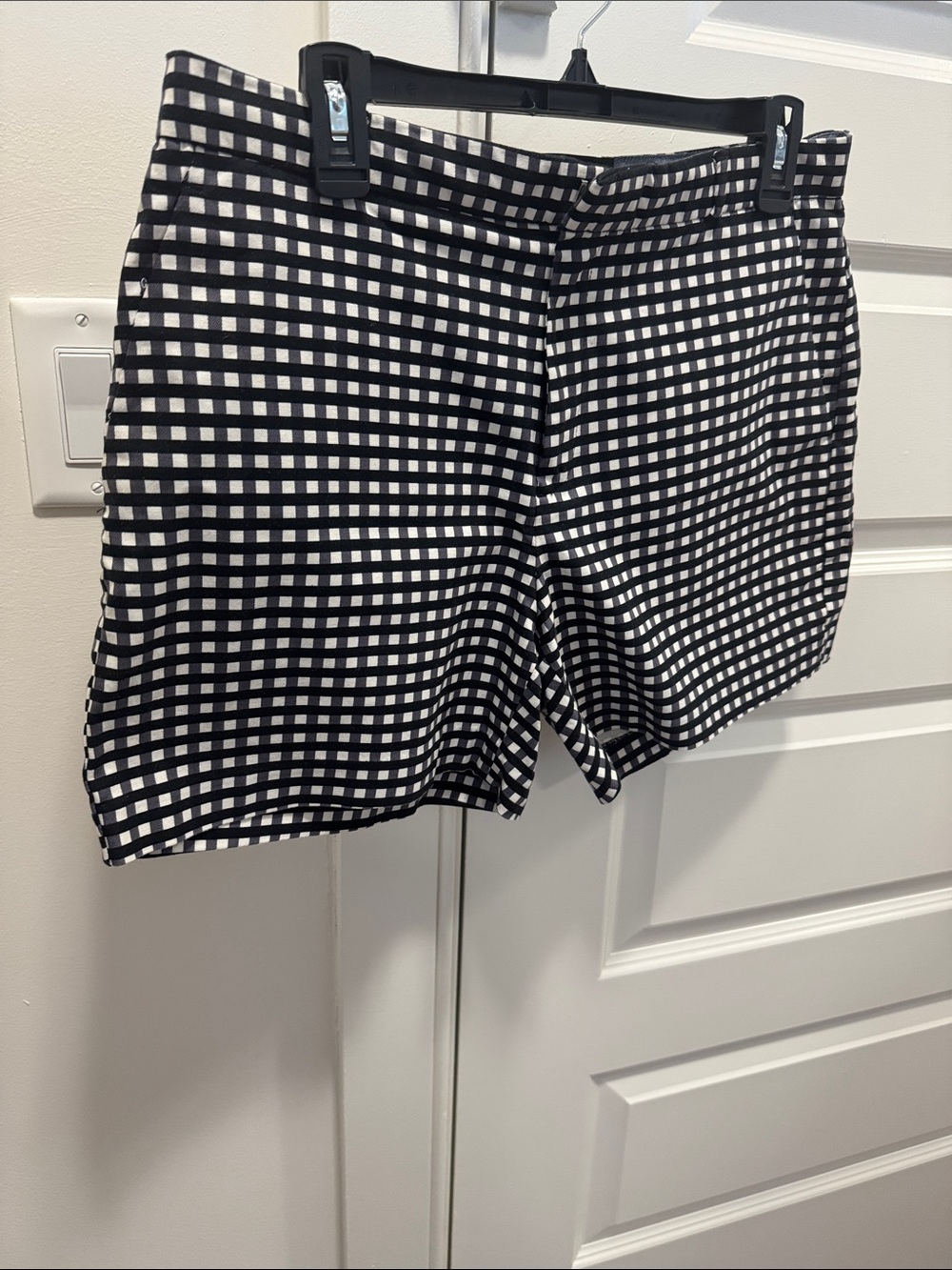 Banana Republic Black and White Gingham Bermuda Shorts